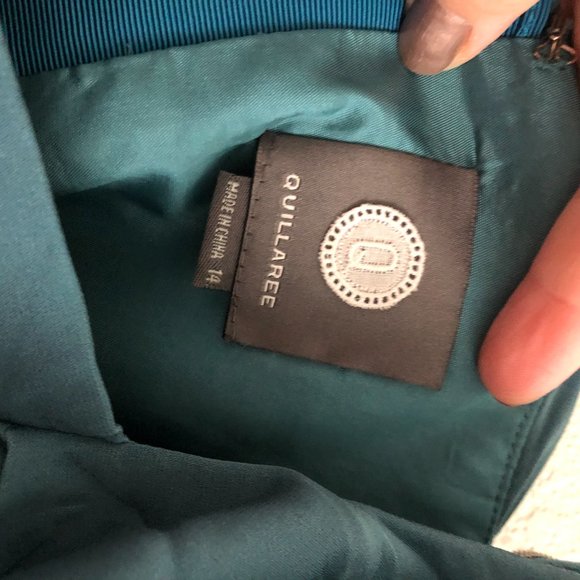 Quillaree/BHDLN Dark Dusty Blue Dress - Picture 2 of 4